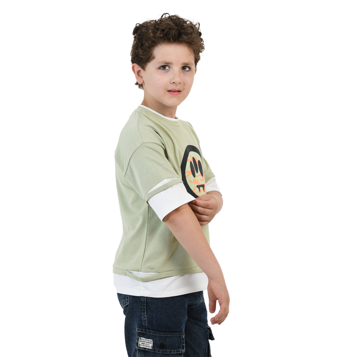 Boys T-Shirt 100% cotton (Light Green)