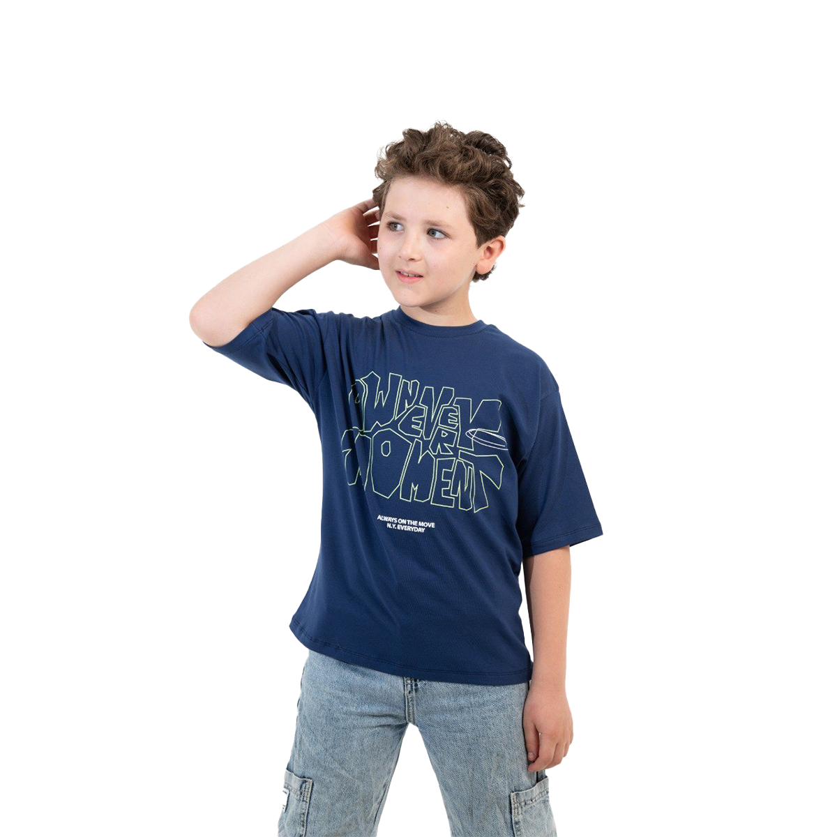 Boys T-Shirt 100% cotton (Dark Blue)