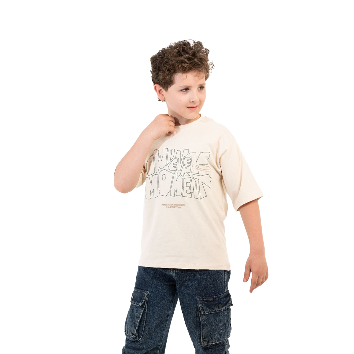 Boys T-Shirt 100% cotton (Ecru)