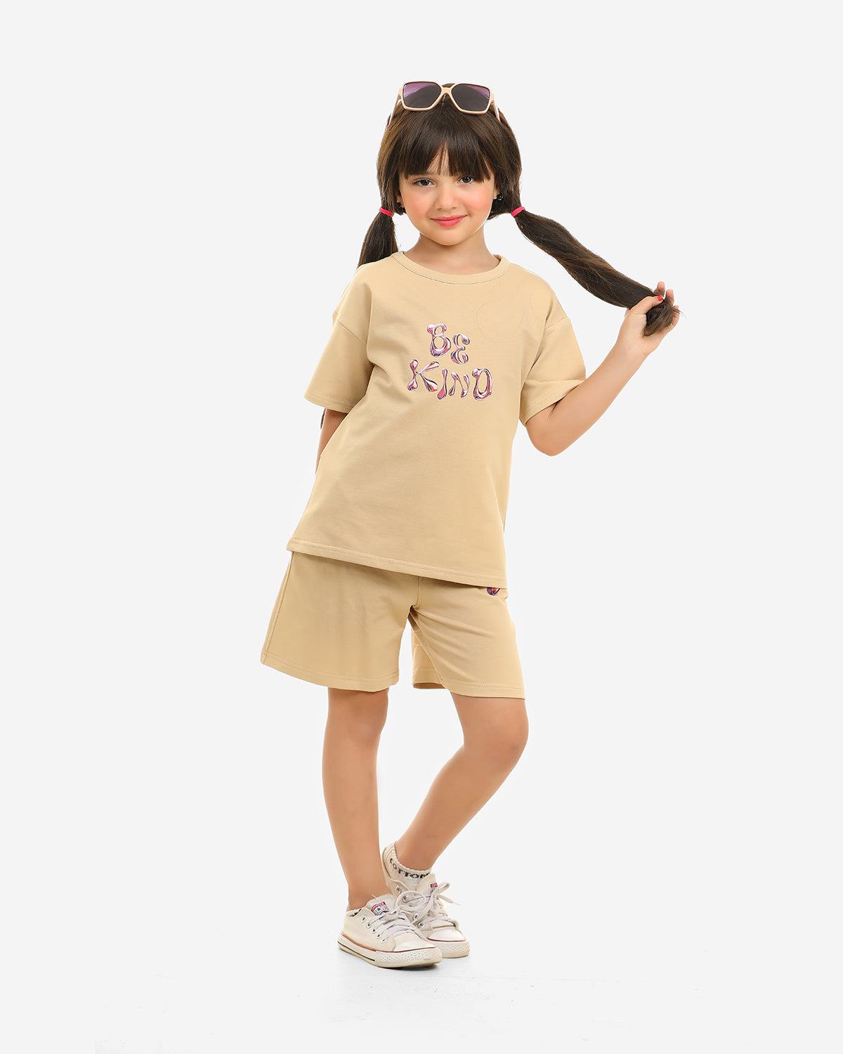 Girls Set 100% cotton (Beige)