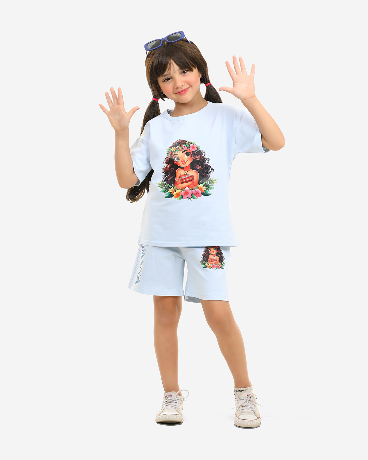 Girls Set 100% cotton (Sky Blue)