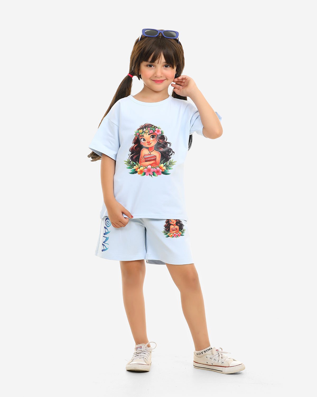 Girls Set 100% cotton (Sky Blue)