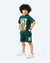 Boys Eat Sleep Repeat Printed Summer Set | Dark Green - Remint Kids Fashion