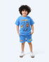 Boys "Here to Slay" Graphic Summer Shorts Set | Celtic Blue - Remint Kids Fashion