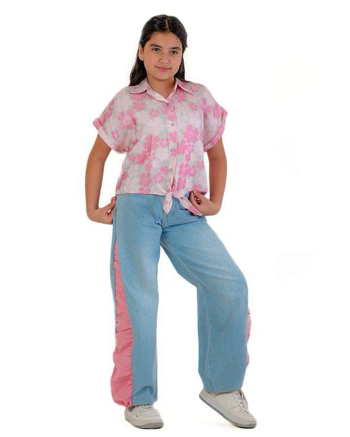 Girls Jeans Pants (Light Wash)