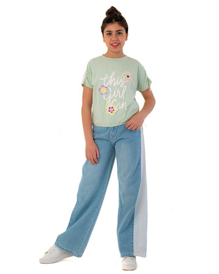 Girls Jeans Pants (Light Wash)