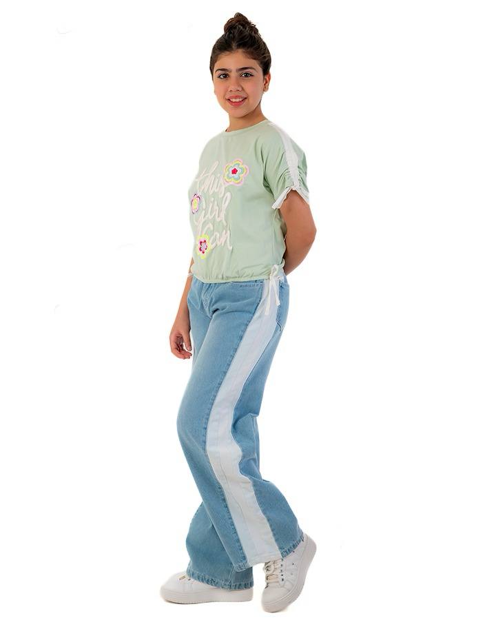 Girls Jeans Pants (Light Wash)