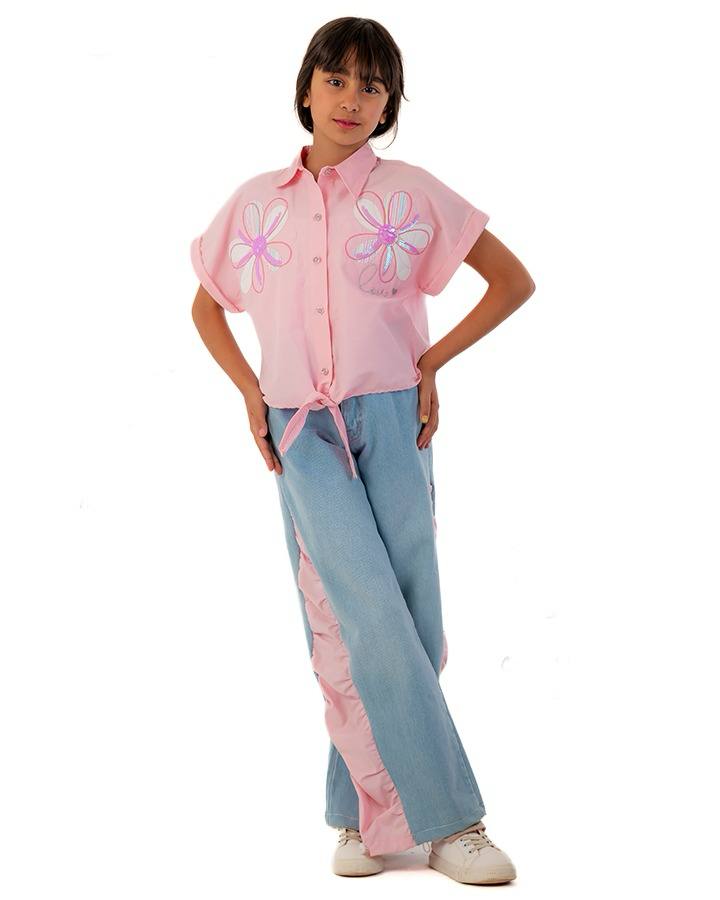 Girls Shirt  (Rose Pink)