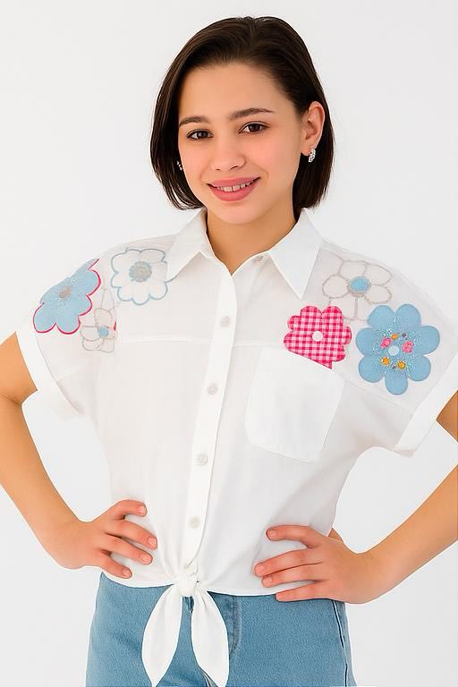 Girls Shirt  (Off-White)