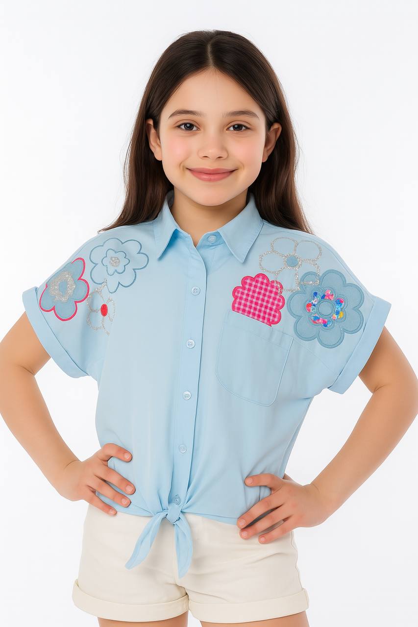 Girls Shirt  (Sky Blue)