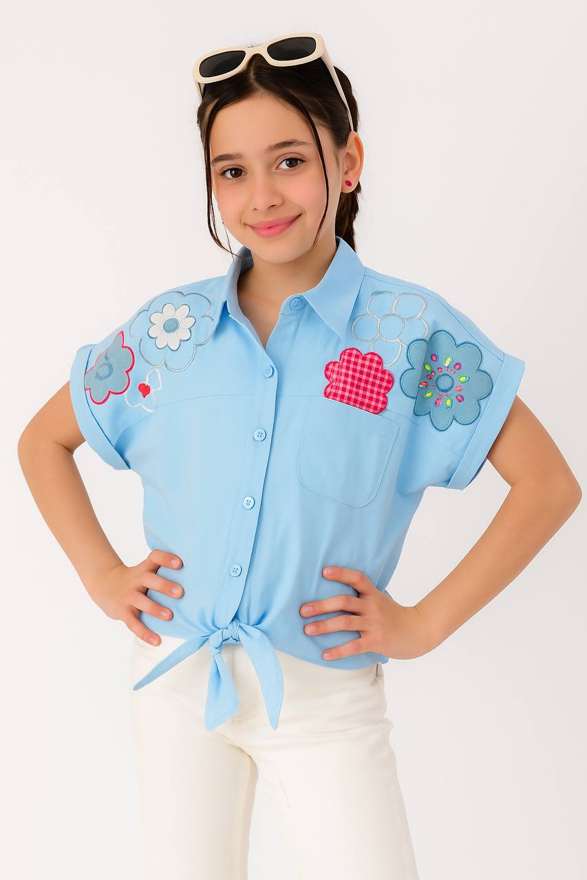 Girls Shirt  (Sky Blue)