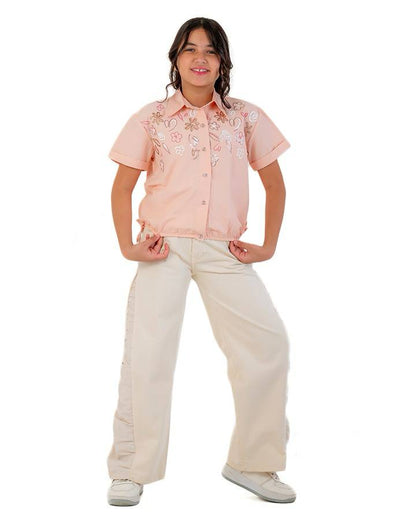 Girls Shirt  (Apricot)