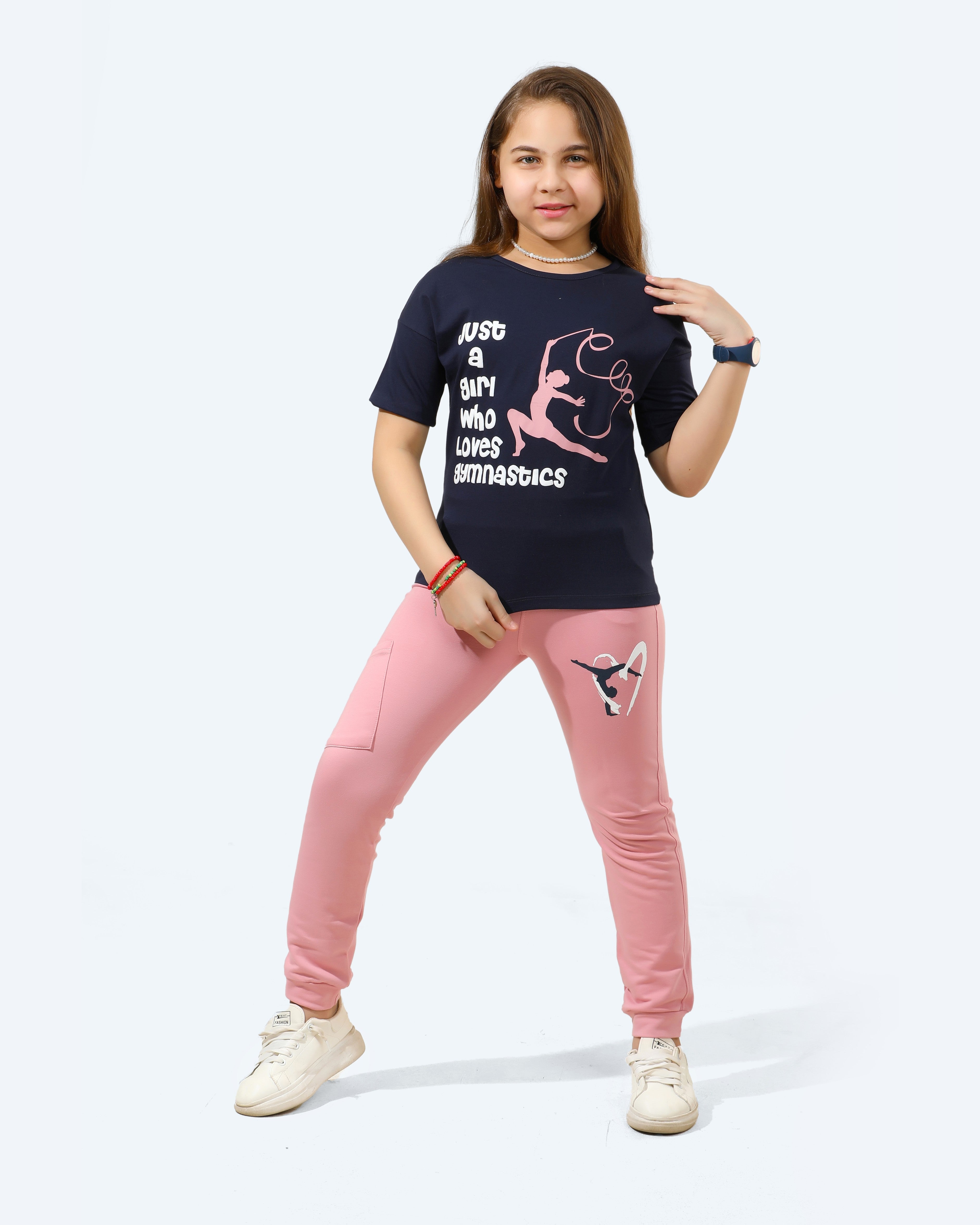 Girl's Pajamas 100% cotton (Dark Blue)