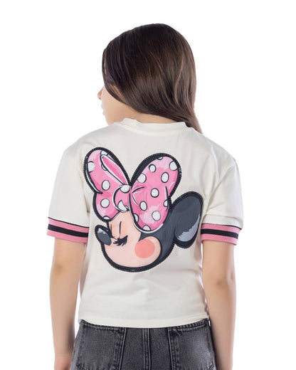 Girls T-Shirt 100% cotton (Off-White)