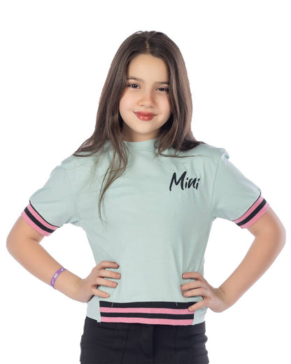 Girls T-Shirt 100% cotton (Mint)