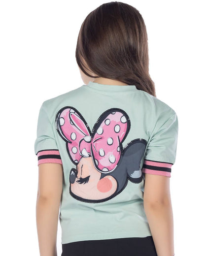 Girls T-Shirt 100% cotton (Mint)