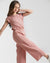 Girls Textured Elegance Jumpsuit | Cashmere - Remint Kids Fashion