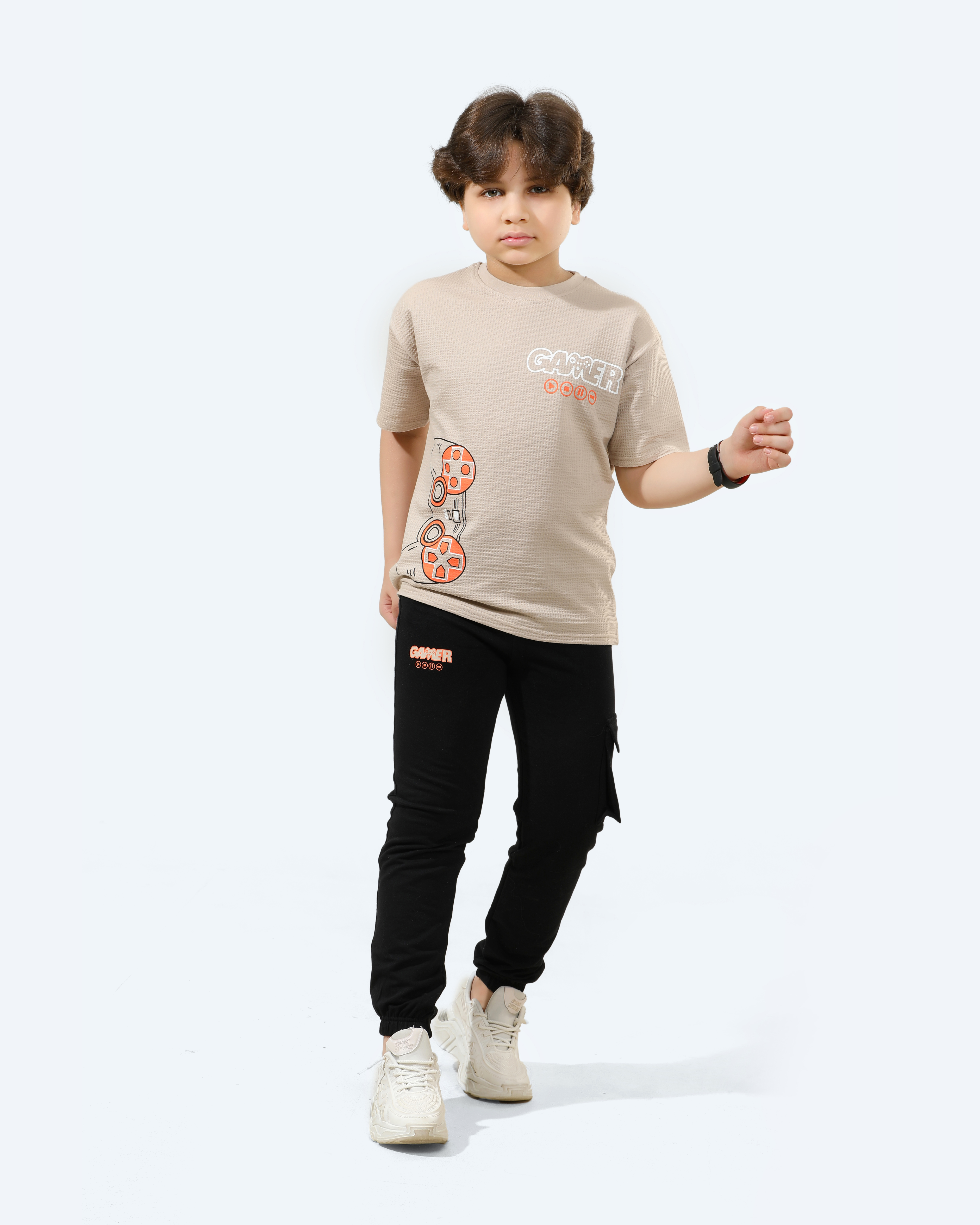 Boy's Pajamas 100% cotton (Beige)