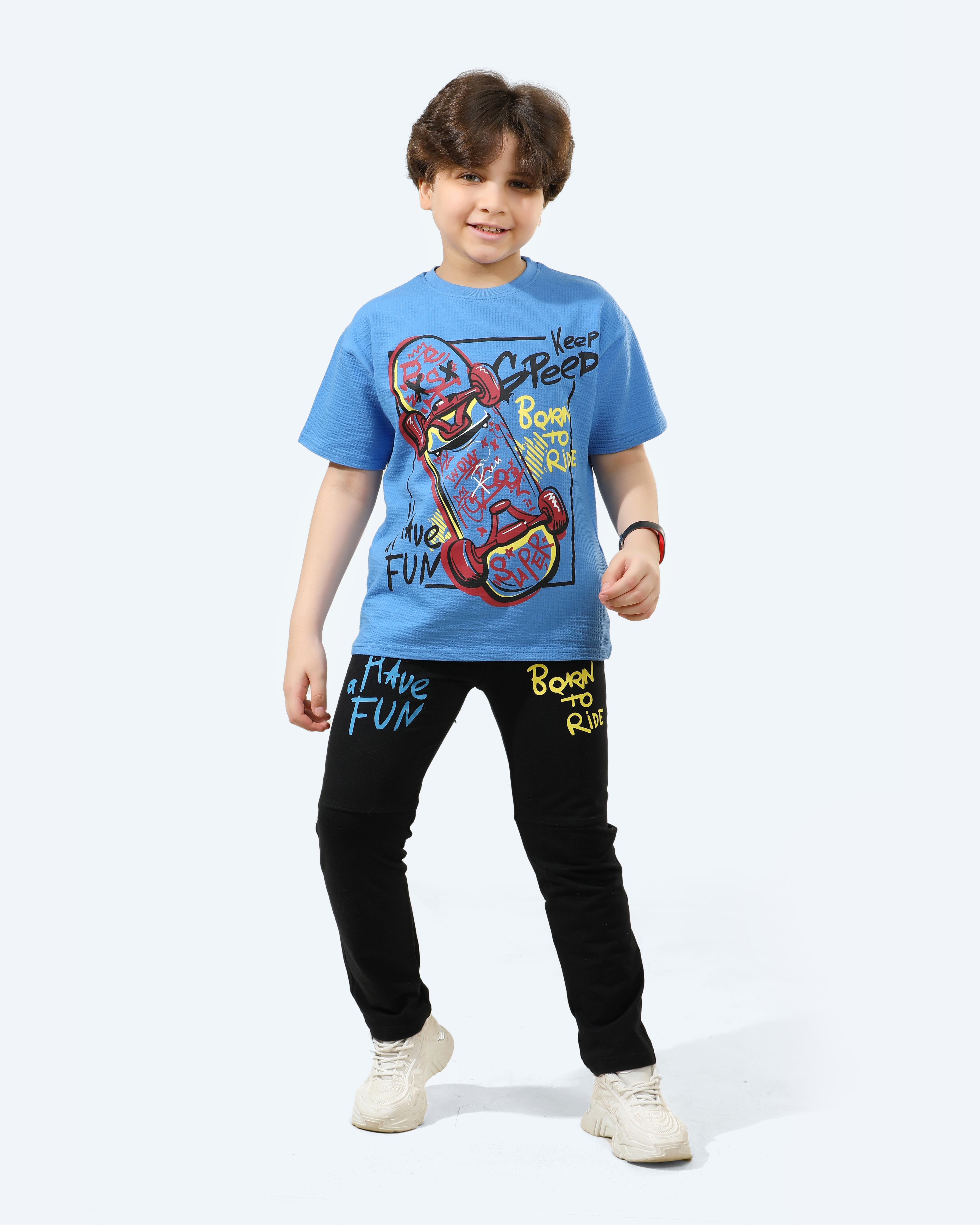 Boy's Pajamas 100% cotton (Celtic Blue)