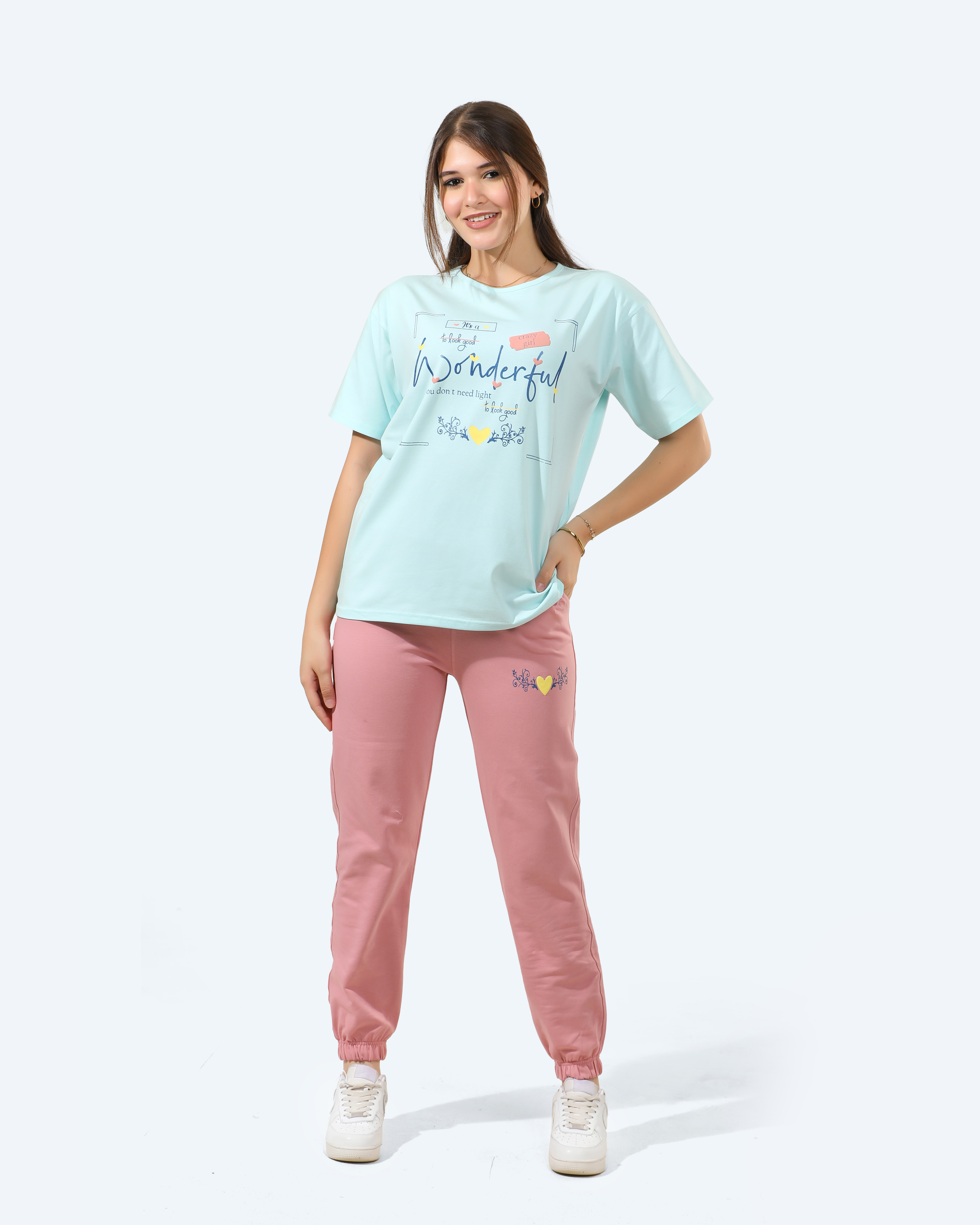 Girls Pajamas 100% cotton (Aqua)