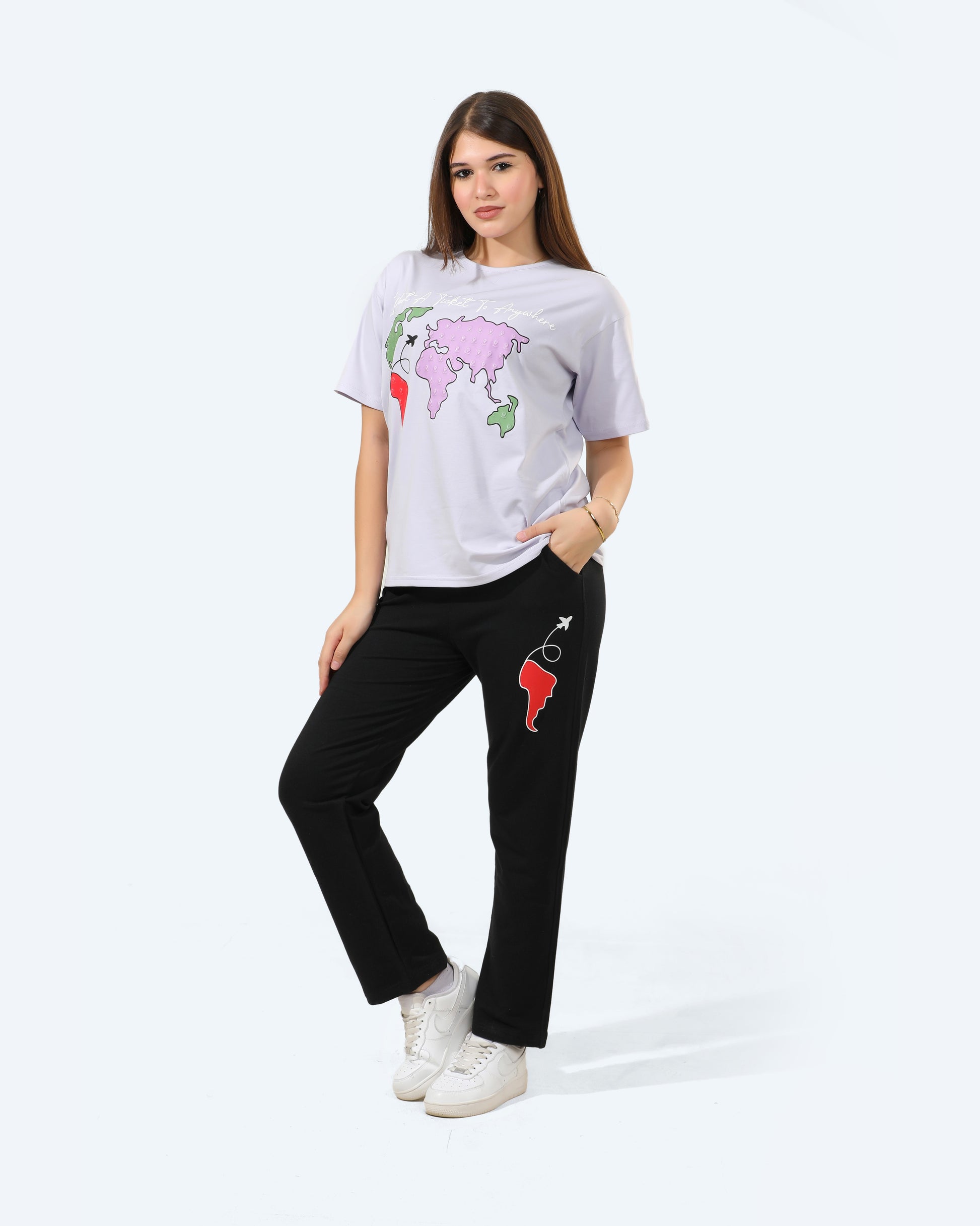 Girls Pajamas 100% cotton (Light Lilac)