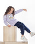 Girls Cotton Sweatshirt & Jogger Set | Lavender - Remint Kids Fashion
