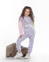 Girls Cotton Sweatshirt & Jogger Set | Lavender - Remint Kids Fashion