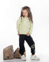 Girls Cotton Sweatshirt & Jogger Set | Light Green - Remint Kids Fashion