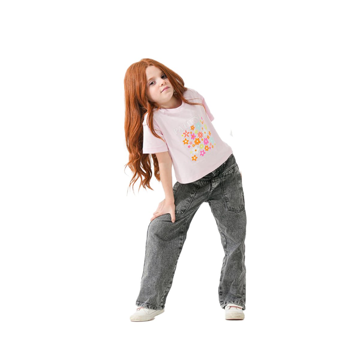 Girls T-Shirt 100% cotton  (Pink)