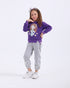 Girls Cotton Sweatshirt & Jogger Set | Purple - Remint Kids Fashion
