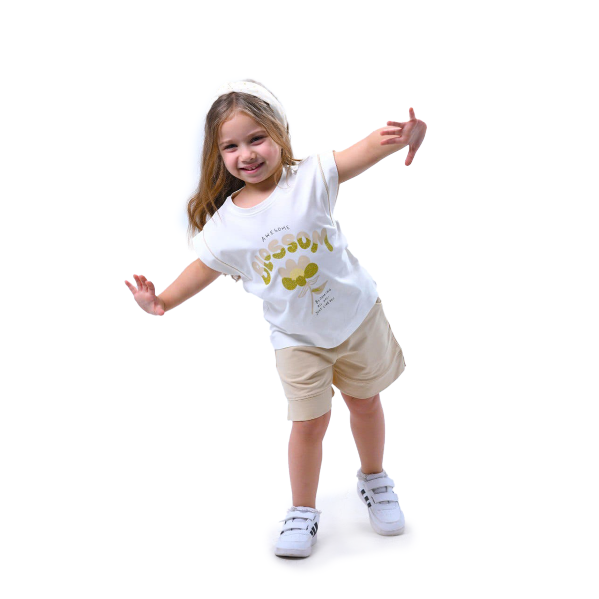 Girls Set 100% cotton  (Beige)