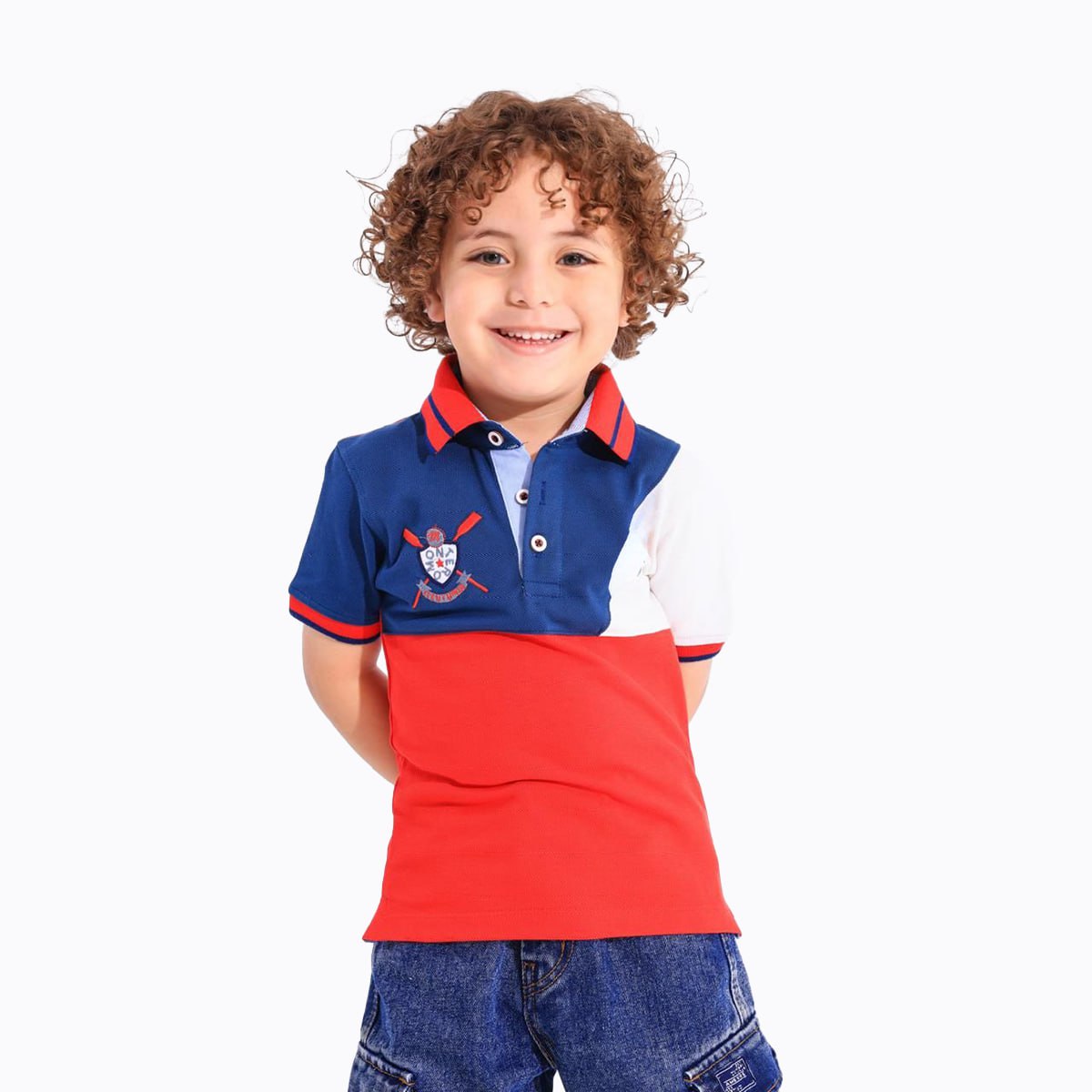 Boys Polo T-Shirt 100% cotton (Red & Navy)