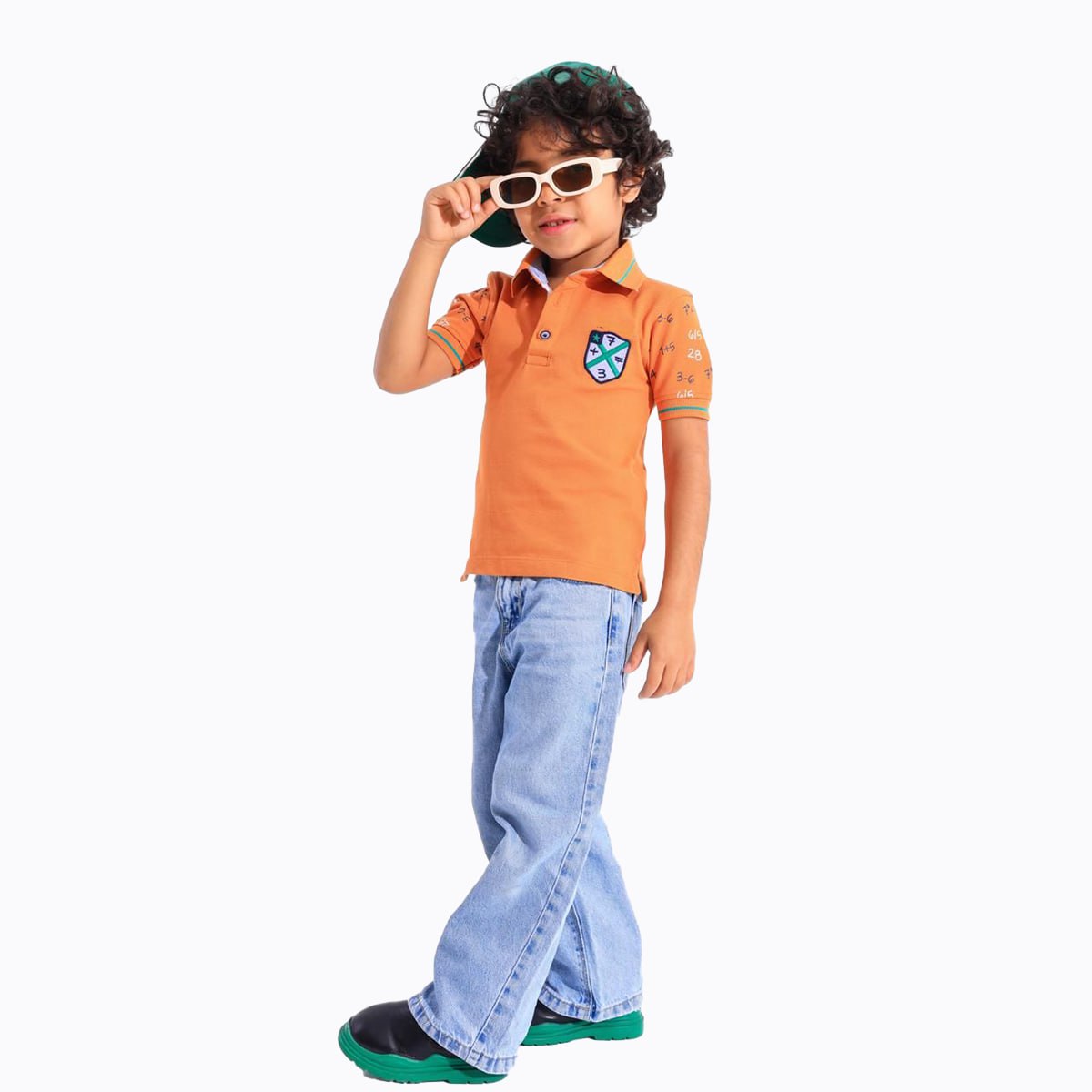 Boys Polo T-Shirt 100% cotton (Orange)