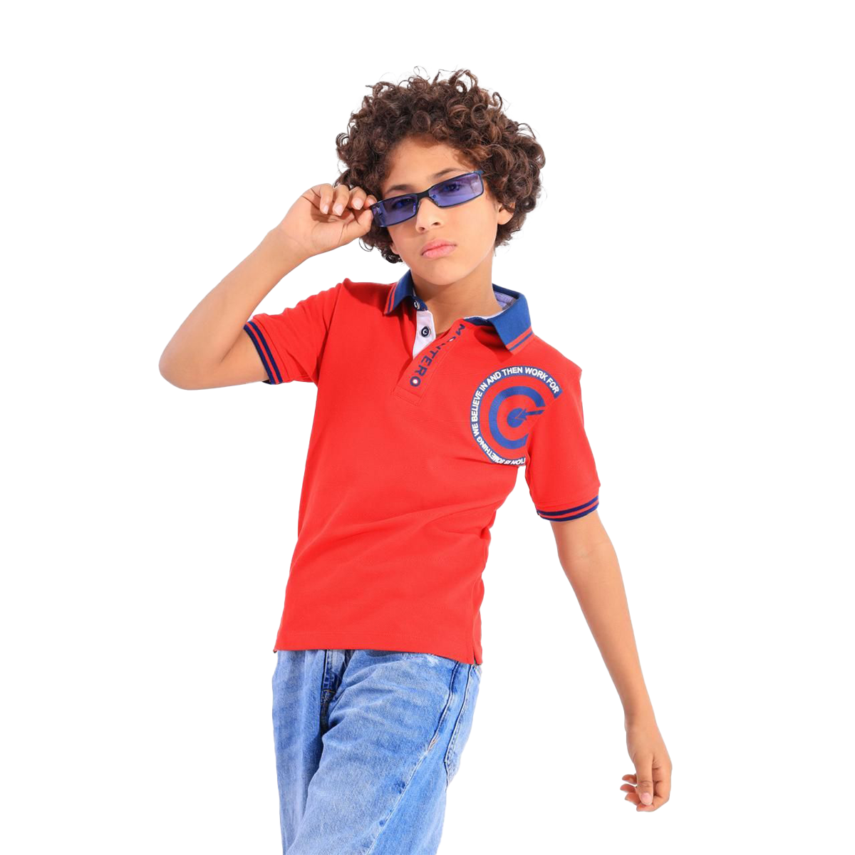 Boys Polo T-Shirt 100% cotton (Red)