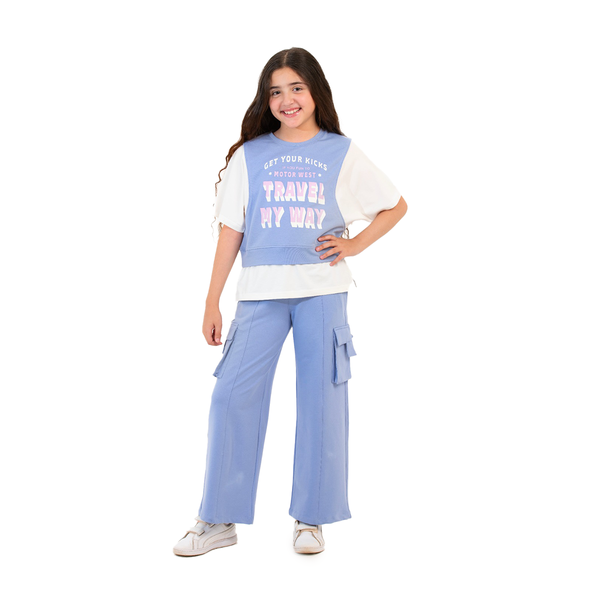 Girls Pajama 100% cotton (Celtic Blue)