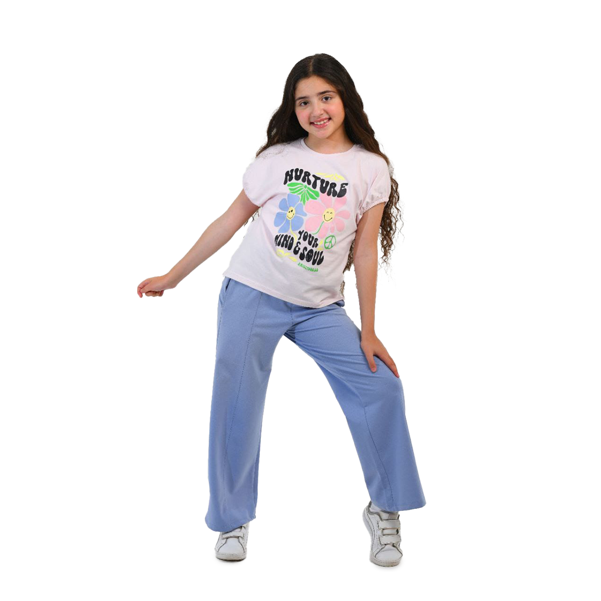 Girls Pajama 100% cotton (Off-White)