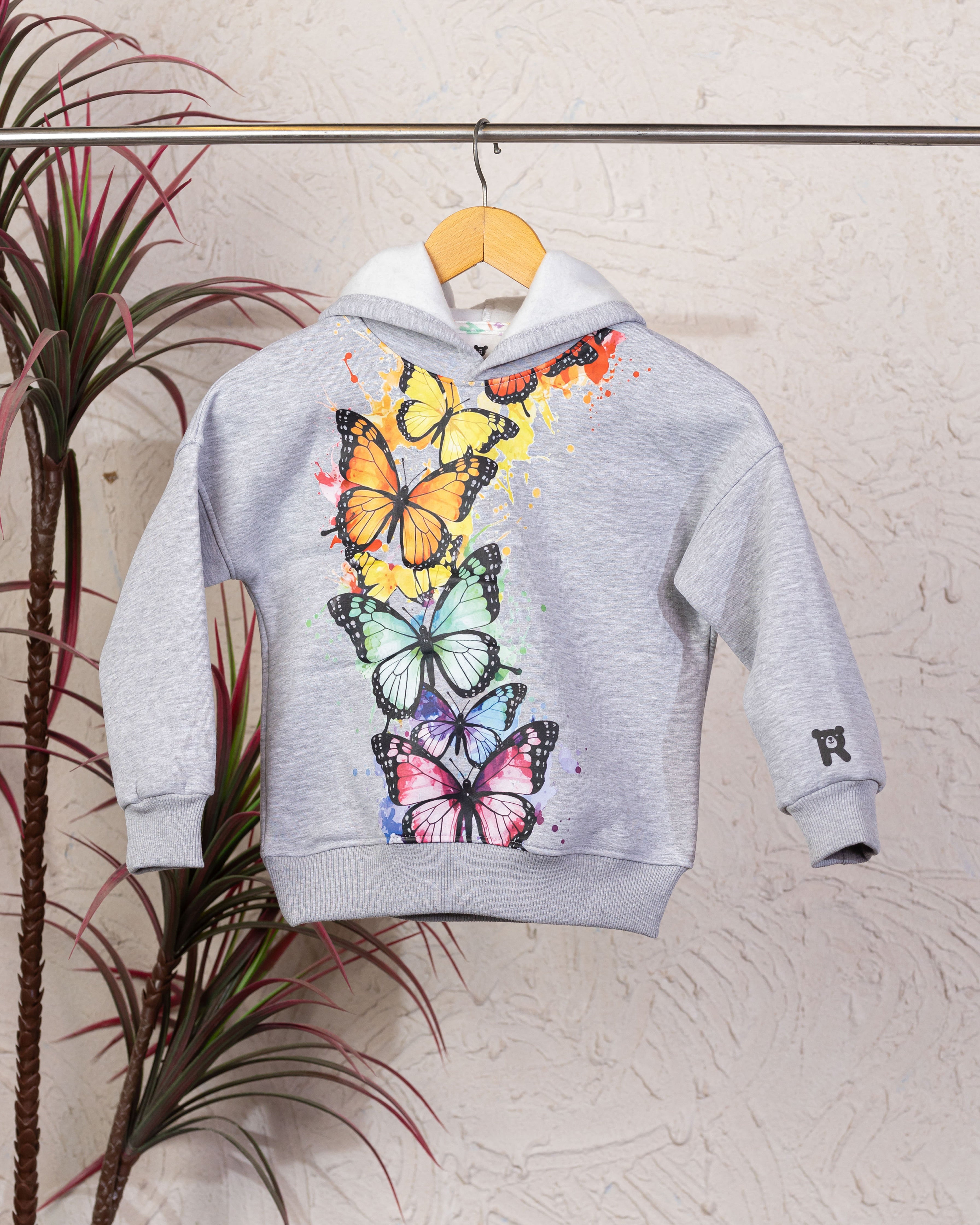 Cozy Graphic Hoodie | Grey - Remint Kids Fashion
