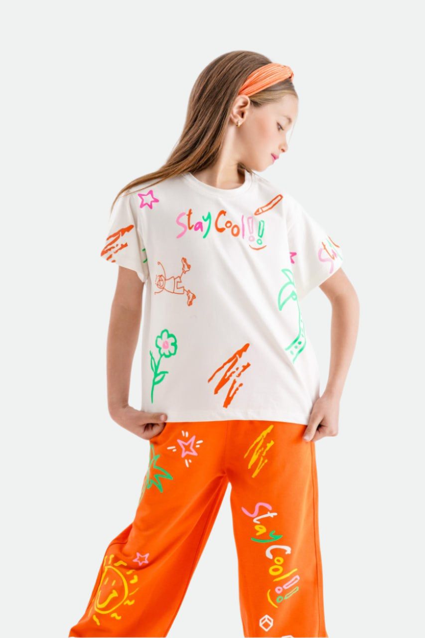 Stay Cool – Girls' Two-Piece Cotton Pajama Set