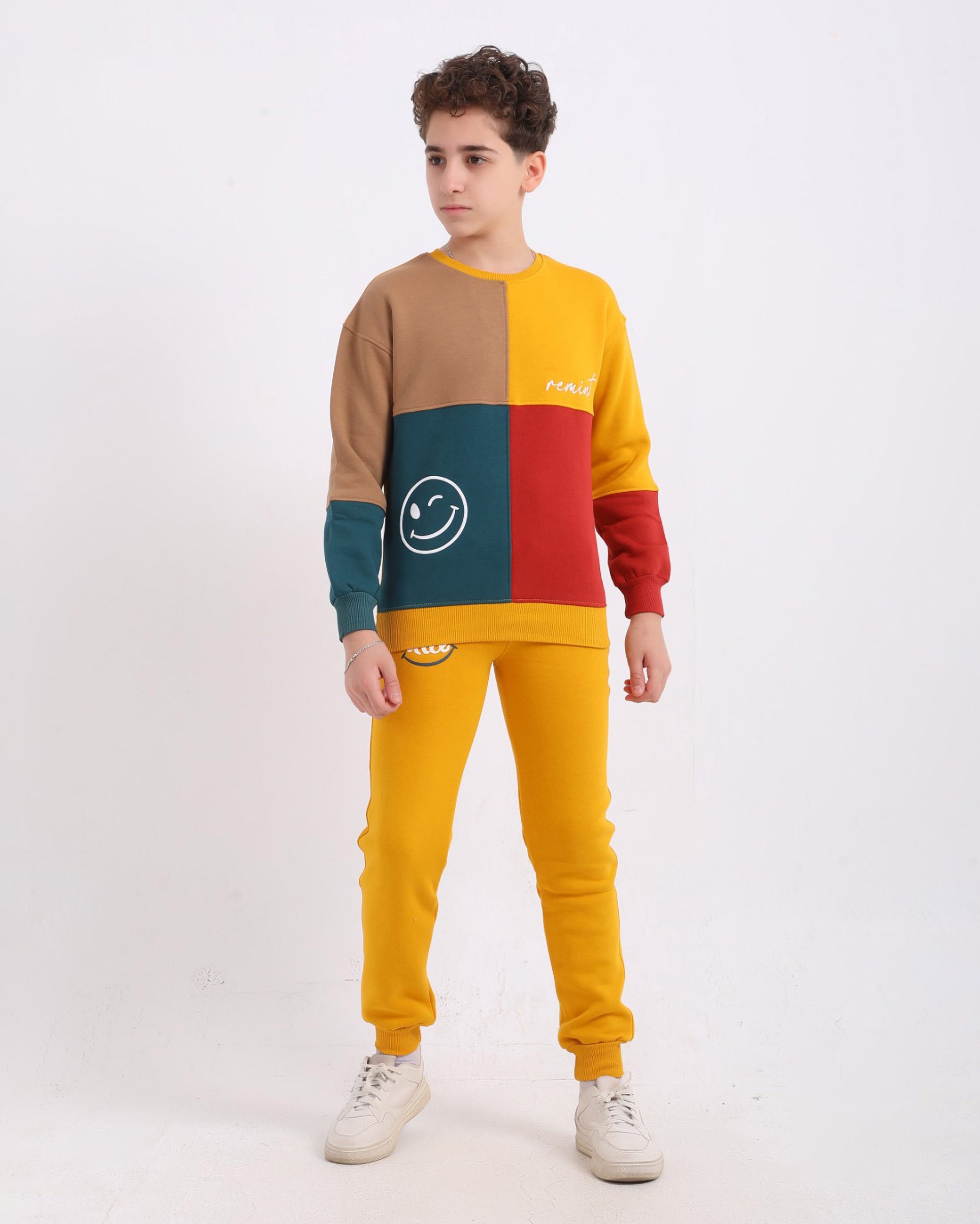 Boys Cotton Sweatshirt & Jogger Set