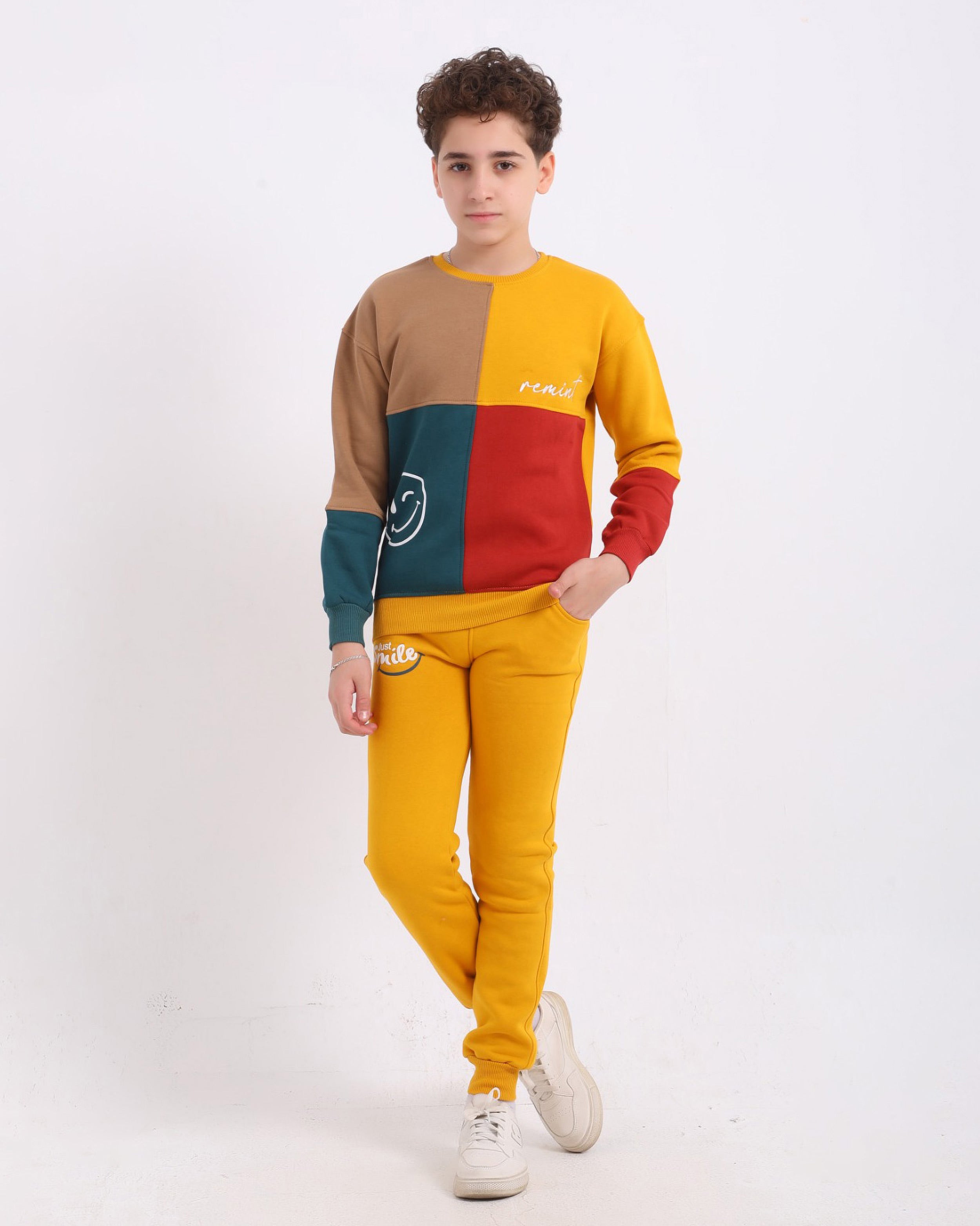 Boys Cotton Sweatshirt & Jogger Set