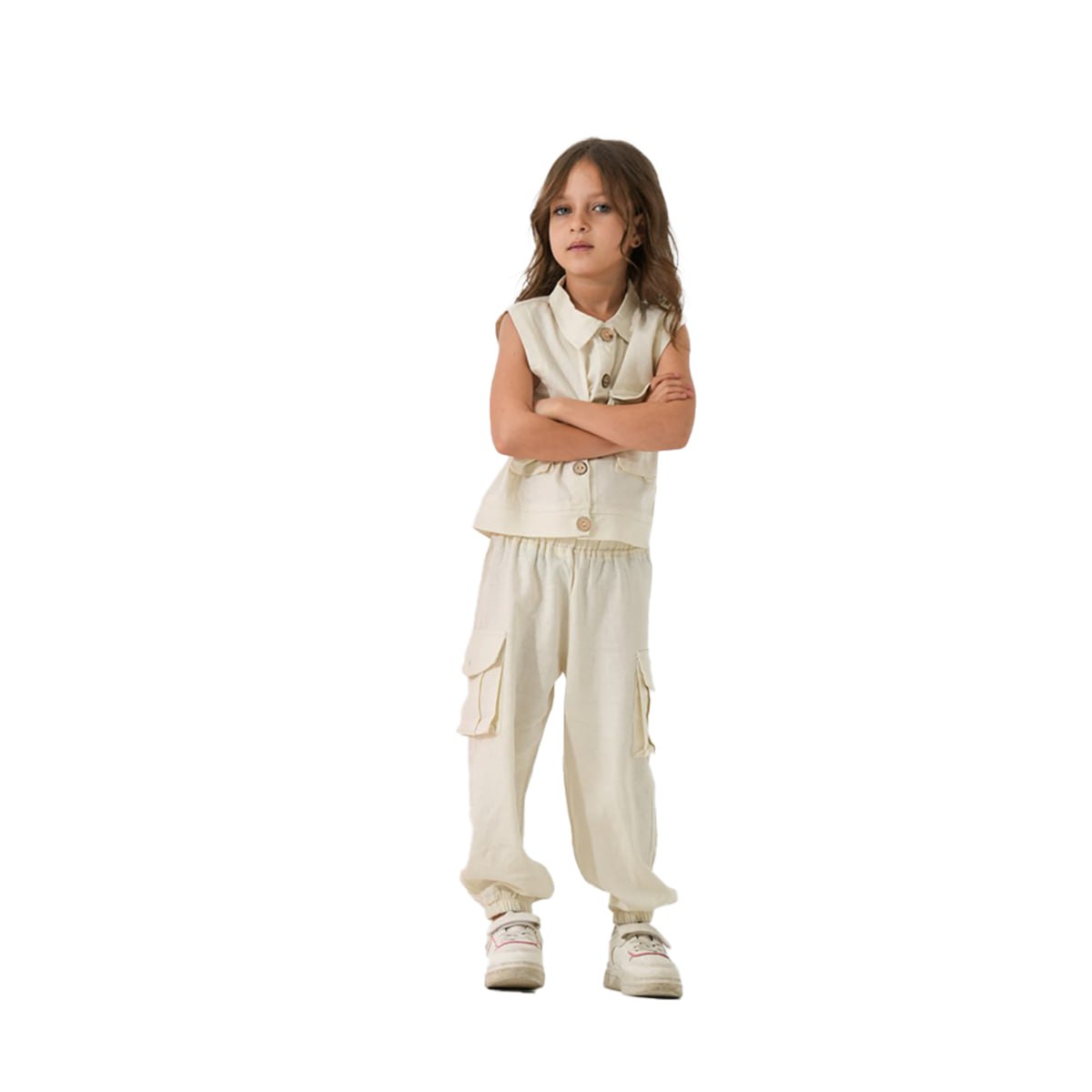 Girls Set 100% cotton (Beige)
