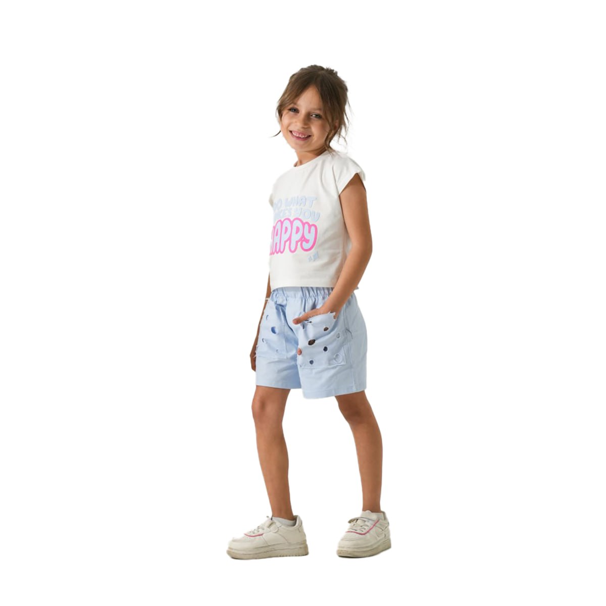 Girls Set 100% cotton  (Off-White)