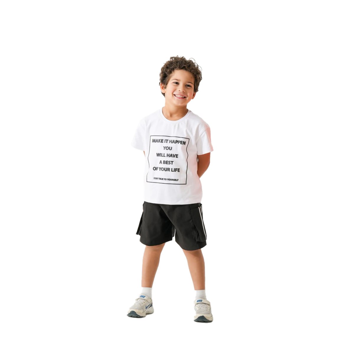 Boys Set 100% cotton  (Off-White)