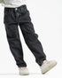 Boys Relaxed Fit Elastic Waist Jeans | Black Wash - Remint Kids Fashion