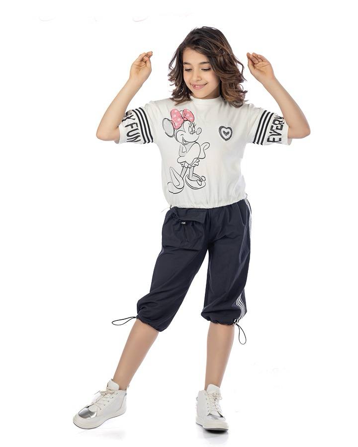 Girls T-Shirt  (Off-White)