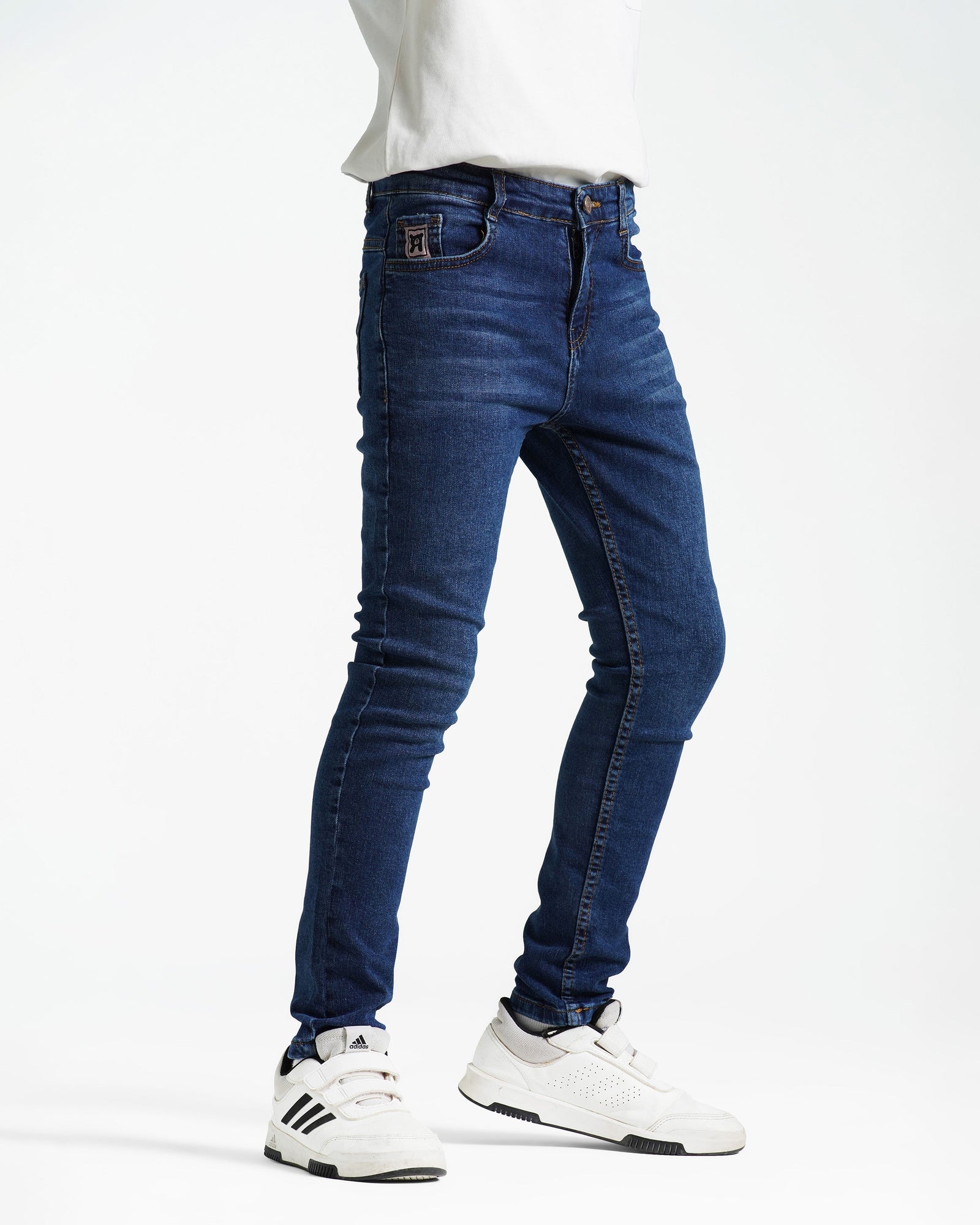 Boys Slim Fit Stretch Jeans | Dark Wash - Remint Kids Fashion