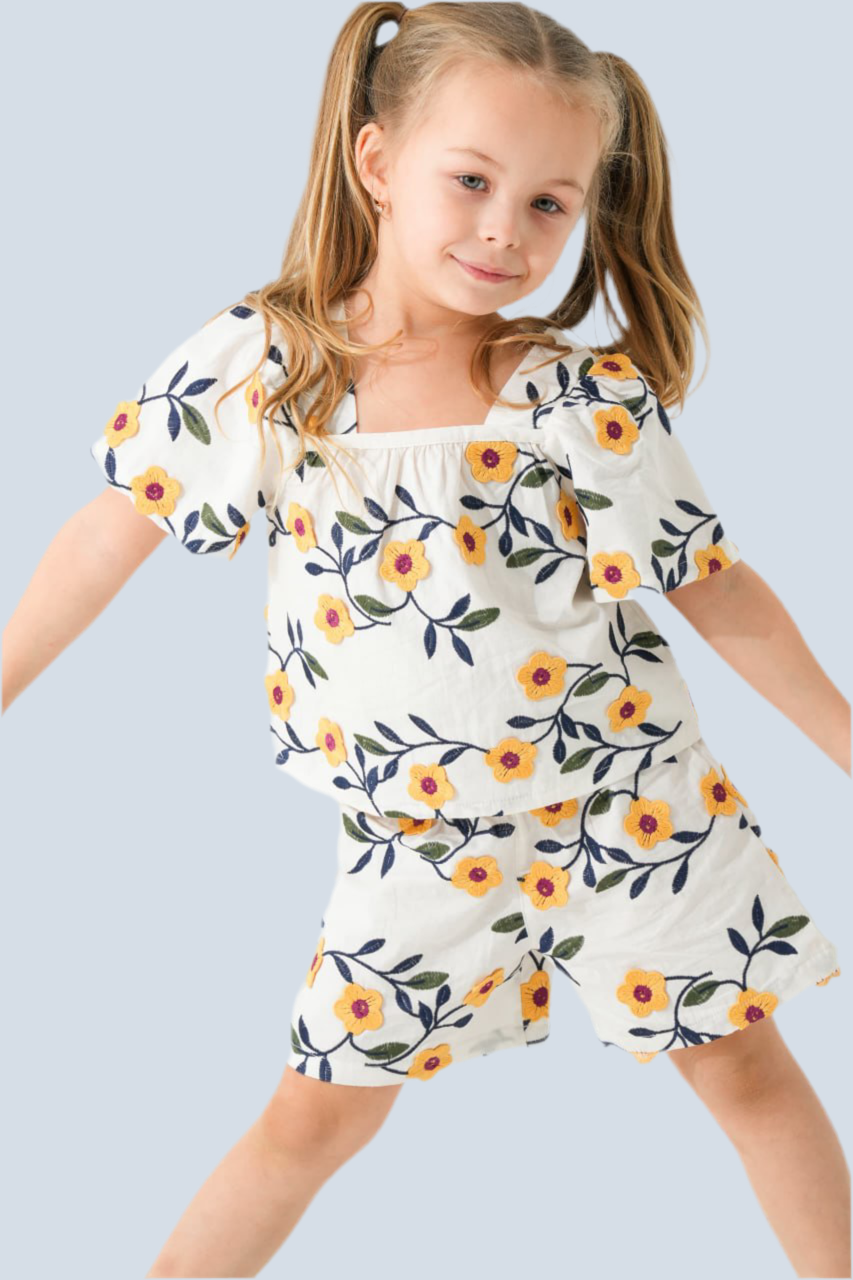 Girls Set 100% cotton (Patterned )