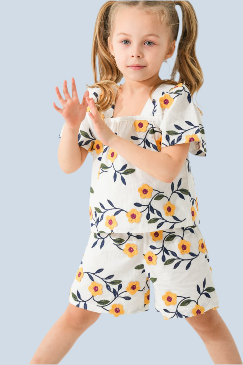 Girls Set 100% cotton (Patterned )
