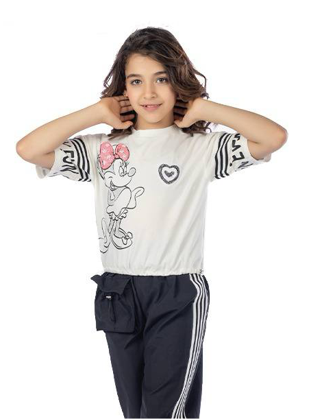 Girls T-Shirt  (Off-White)