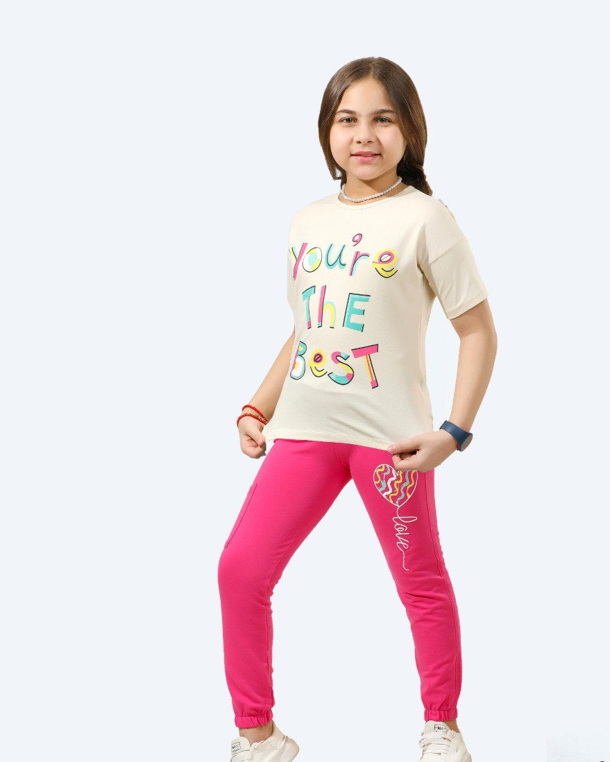 Girl's Pajamas 100% cotton (Beige)